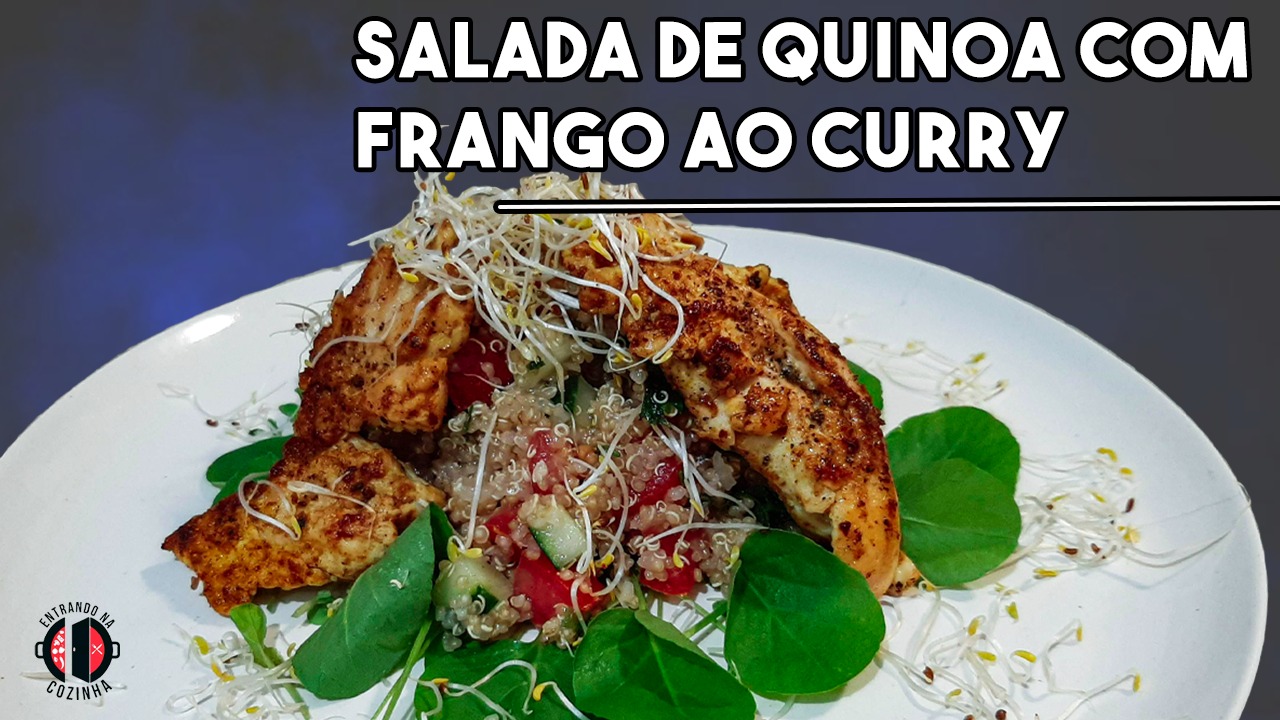 No momento você está vendo Como fazer Salada de Quinoa com Frango ao curry rápido e fácil